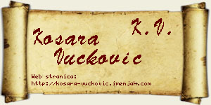 Kosara Vučković vizit kartica